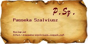 Passeka Szalviusz névjegykártya
